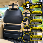 Roger Universal Multi-Support Seat Cover |1-Piece | Supports Neck to Thighs | Fits All Car Models | 12-Month Stitching Warranty | Reduces Long Drive Fatigue | Built-In Lumbar Support | Premium Synthetic Leather
