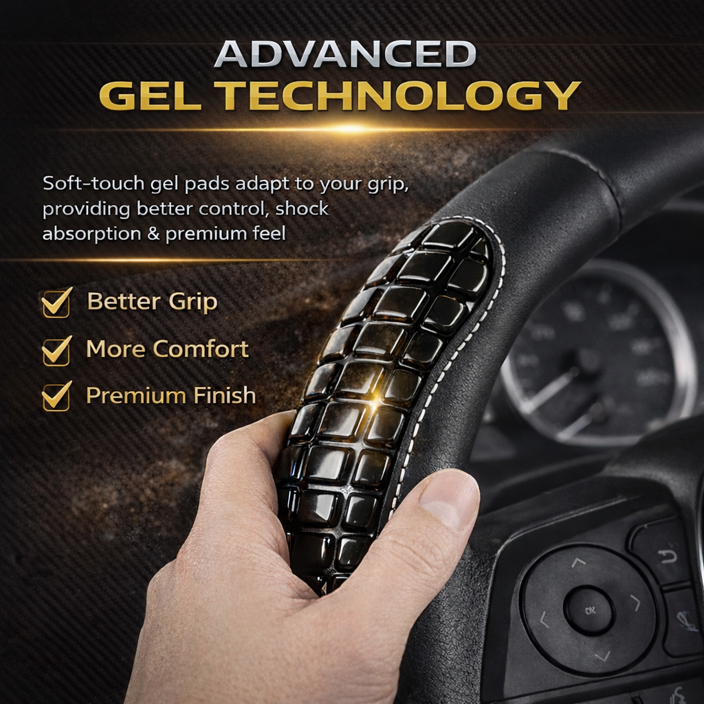 ROGER Gel Car Steering Wheel Cover with Gel Massage