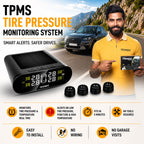 External Wireless Sensors | Real-Time Tyre Pressure Monitoring | Puncture Alert System | DIY Installation in Just 5 Minutes | Auto Power On/Off | 1-Year Warranty