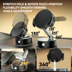 Roger Multi-Surface Phone Holder with Grip-Lock Toggle, MagSafe + Clip Mount, 720° Rotation, Foldable Universal Stand