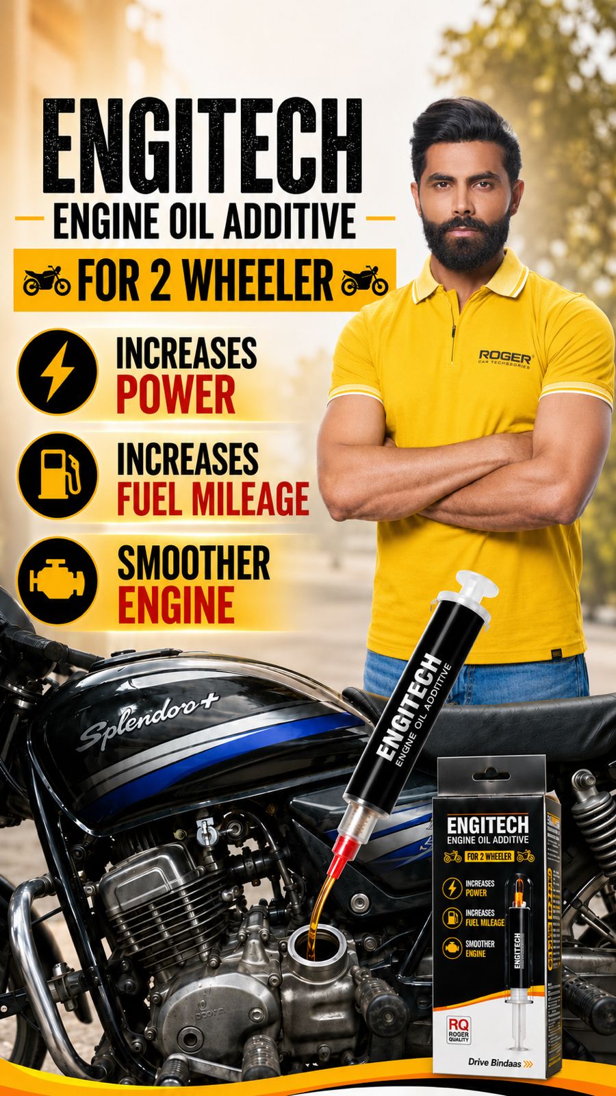 ROGER Bike Engitech Engine Oil Additive