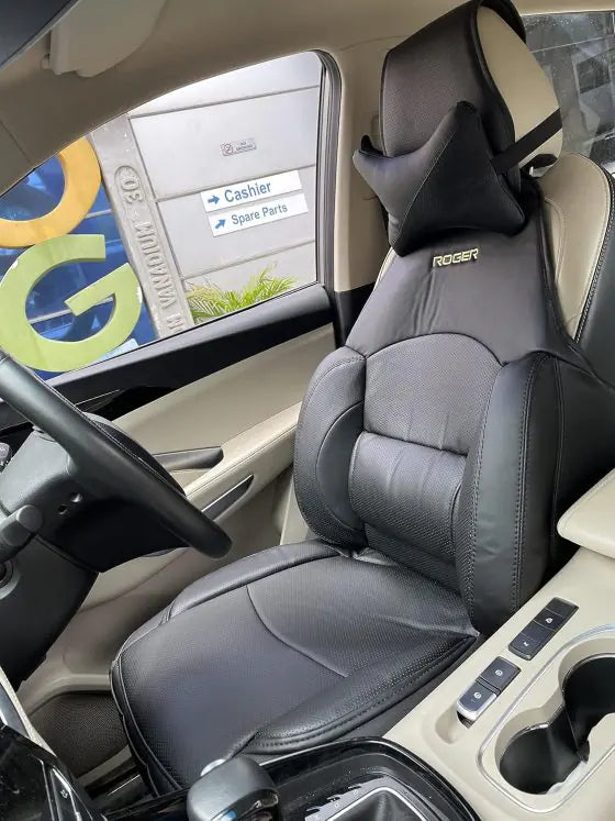 Roger Cushport – Synthetic Leather Multiple Support Cushion (Black)