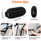 Roger Car Lumbar Support Cushion | Breathable Ergonomic Design | Adjustable Straps | Soft Cotton Comfort | Beige & Black