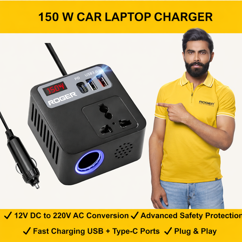 ROGER 150W Car Laptop Charger Power Inverter