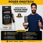 Roger Engitech Engine Oil Additive for Cars | Better Engine Pickup & Performance | Lasts Up to 20,000 km | Reduces Engine Noise | Nano Ceramic Technology|DIY Easy Application