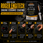 Roger Engitech Engine Oil Additive for Cars | Better Engine Pickup & Performance | Lasts Up to 20,000 km | Reduces Engine Noise | Nano Ceramic Technology|DIY Easy Application