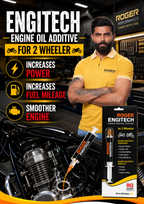 Roger Engitech Engine Oil Additive for Two-Wheelers | Reduces Engine Friction | Better Pickup & Performance | Reduces Engine Noise | Lasts Up to 5,000 km | DIY Easy Application