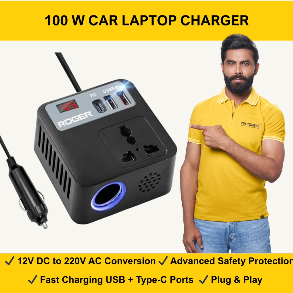 ROGER 100W Car Laptop Charger Power Inverter