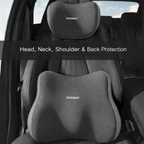 ROGER Ergonomic Car Neck Pillow & Lumbar Support Cushion Set for Driving Comfort & Back Pain Relief