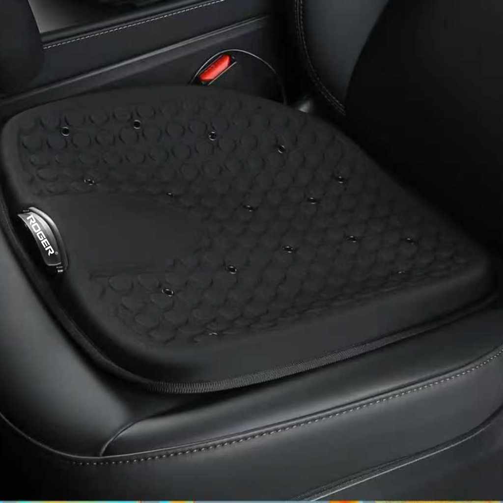 ROGER Universal Car Cooling Seat Cushion with 3-Speed Fan, Remote Control & 12V/USB-C Power