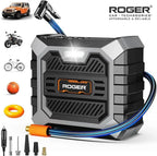 Roger 3 In 1 Multifunctional Jump Starter 800A Jump Starter | Digital Auto Cut-Off Air Inflator Wireless & 12V Operation | 8000 mAh Battery | 1 Year Warranty