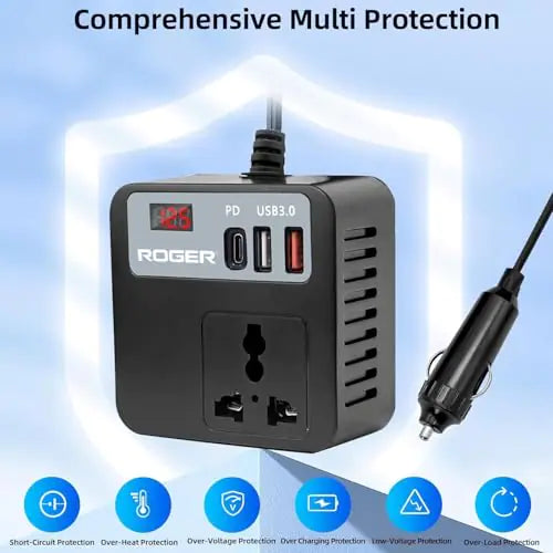 ROGER 100W Car Laptop Charger Power Inverter