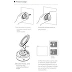 ROGER Intelligent Suction & Magnetic Car Phone Holder (With 360° 3D Rotation)