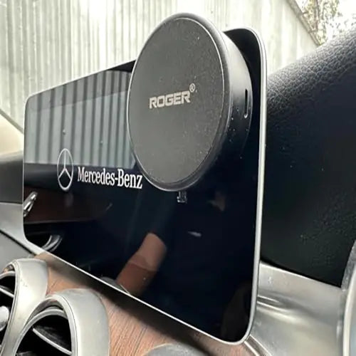 ROGER Intelligent Suction & Magnetic Car Phone Holder (With Mobile Charging)