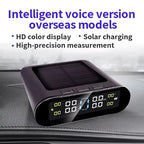 ROGER Solar-Powered Tire Pressure Monitoring System with LCD Display & External Sensors