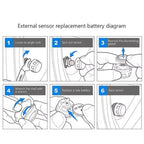 ROGER External TPMS – 5 Tire Sensors for Cars | Wireless Solar & USB Charging | LCD Color Display & 5 Alarm Modes