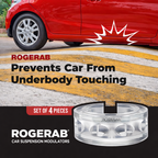 ROGERAB Standard Car Coil Spring Buffer (4 Pcs) For Reduced Road Jerks, Increased Stability, And Increased Height – Suitable For All Old & New Car Makes, Models & Variants