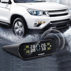 ROGER Solar-Powered Tire Pressure Monitoring System with LCD Display & External Sensors