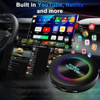 Roger’s CarPlay AI Box with 4G SIM Slot | Android 13 | 4GB+64GB | Qualcomm | Stream YouTube, Netflix, Google Maps | Wireless CarPlay & Android Auto | 4K Video | Dual Bluetooth | GPS | 2-Year Warranty