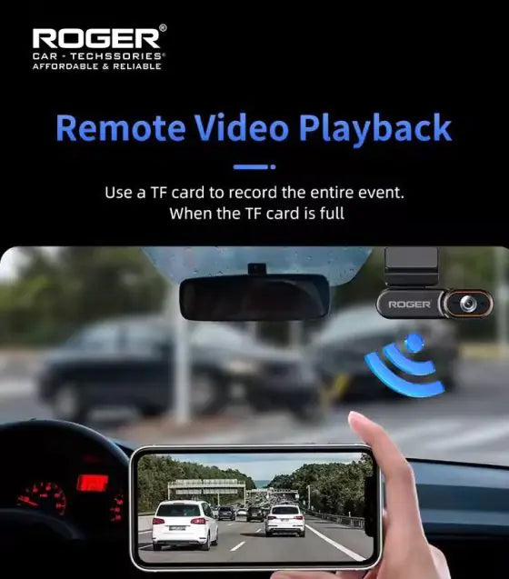 Roger 4G SIM Dash Cam – Remote Monitoring | G-Sensor | 2-Year Warranty | 🚘 Just insert a SIM to stream live footage, track GPS, or playback via HOTCAM app | Includes free 64GB memory card | Auto collision recording with built-in G-Sensor