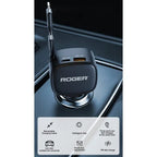 Roger Highly Durable 3-Year Warranty 84W 3-in-1 Retractable Car Charger – 33W Type-C PD + 18W USB-A Dual Port | 80cm Cable | Fast Charging for Laptop, iPhone & Android – Black