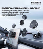 Roger Multi-Surface Phone Holder with Grip-Lock Toggle, MagSafe + Clip Mount, 720° Rotation, Foldable Universal Stand