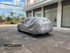 Roger Waterproof Car Body Cover with Mirror Pockets, Windproof Belt, Premium Thick Fabric, Universal Fit for Hatchback, Sedan & SUV