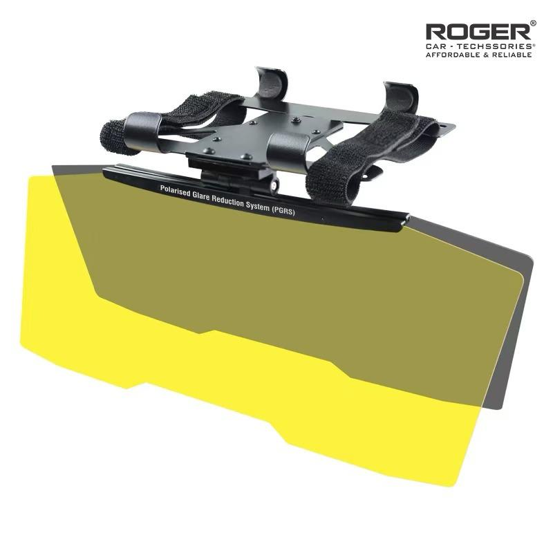 ROGER Dual Anti Glare Genuine Polaried Visor For Day & Night Driving with UV & Glare Protection