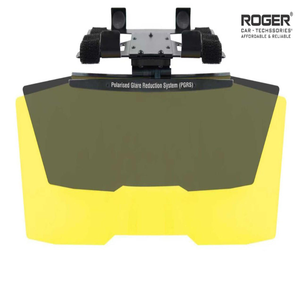 ROGER Dual Anti Glare Genuine Polaried Visor For Day & Night Driving with UV & Glare Protection