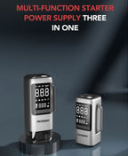 ROGER 6-in-1 Car Jump Starter with Digital Tyre Inflator (150 PSI), Vacuum Cleaner, 8000mAh Power Bank & LED Light | For 6.0L Petrol & 3.0L Diesel Cars