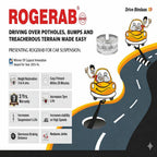 ROGERAB Standard Car Coil Spring Buffer (4 Pcs) For Reduced Road Jerks, Increased Stability, And Increased Height – Suitable For All Old & New Car Makes, Models & Variants