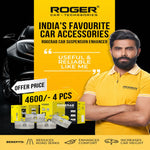 ROGERAB Standard Car Coil Spring Buffer (4 Pcs) For Reduced Road Jerks, Increased Stability, And Increased Height – Suitable For All Old & New Car Makes, Models & Variants