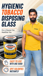 Roger Tobacco Disposing Glass | Solidifies Spit Instantly | One-Hand Operation | Pack of 10 | Leak-Proof Design | Hygienic Disposable Use
