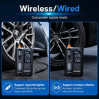 Roger Air Inflator | Transparent Visible Design | Dual Mode (Battery + 12V) | Fast Tyre Inflation | Auto Cut-Off | Works for Cars & Bikes | Emergency LED Light | 2-Year Warranty