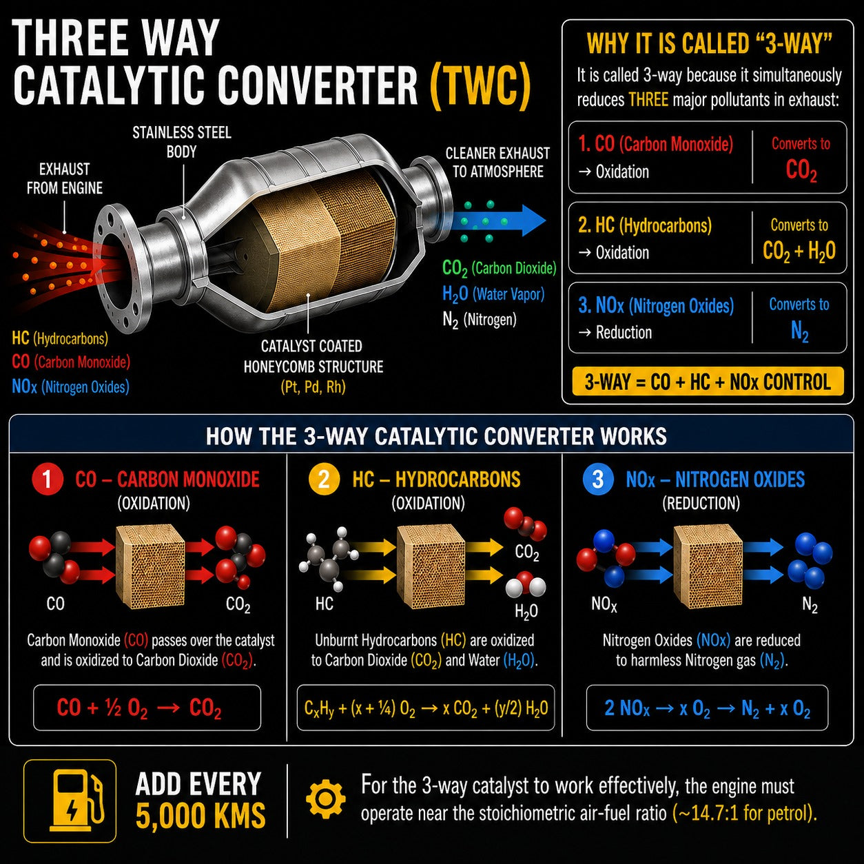 Roger Catalytic Converter For Petrol & CNG Cars | Deep Carbon Cleaning | Protects Catalytic Converter | Better Pickup & Mileage | Add Every 5,000 km | DIY Easy Application