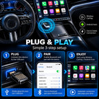 Roger AI Box 4GB + 32GB | YouTube, Netflix, Hotstar & Any App| 1-Year Warranty | Converts Wired Carplay & Android Auto to Wireless |