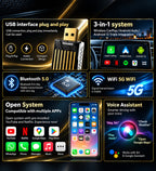 Roger AI Box 4GB + 32GB | YouTube, Netflix, Hotstar & Any App| 1-Year Warranty | Converts Wired Carplay & Android Auto to Wireless |