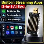 Roger AI Box 4GB + 32GB | YouTube, Netflix, Hotstar & Any App| 1-Year Warranty | Converts Wired Carplay & Android Auto to Wireless |
