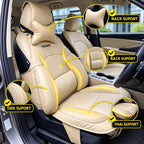 Roger Universal Multi-Support Seat Cover |1-Piece | Supports Neck to Thighs | Fits All Car Models | 12-Month Stitching Warranty | Reduces Long Drive Fatigue | Built-In Lumbar Support | Premium Synthetic Leather