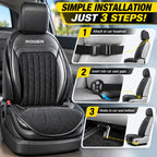 Roger 3-in-1 Cooling, Heating & Massage Seat Cover | 2-Year Warranty | All-Season Driving Comfort | Reduces Long Drive Fatigue | Breathable Mesh Design