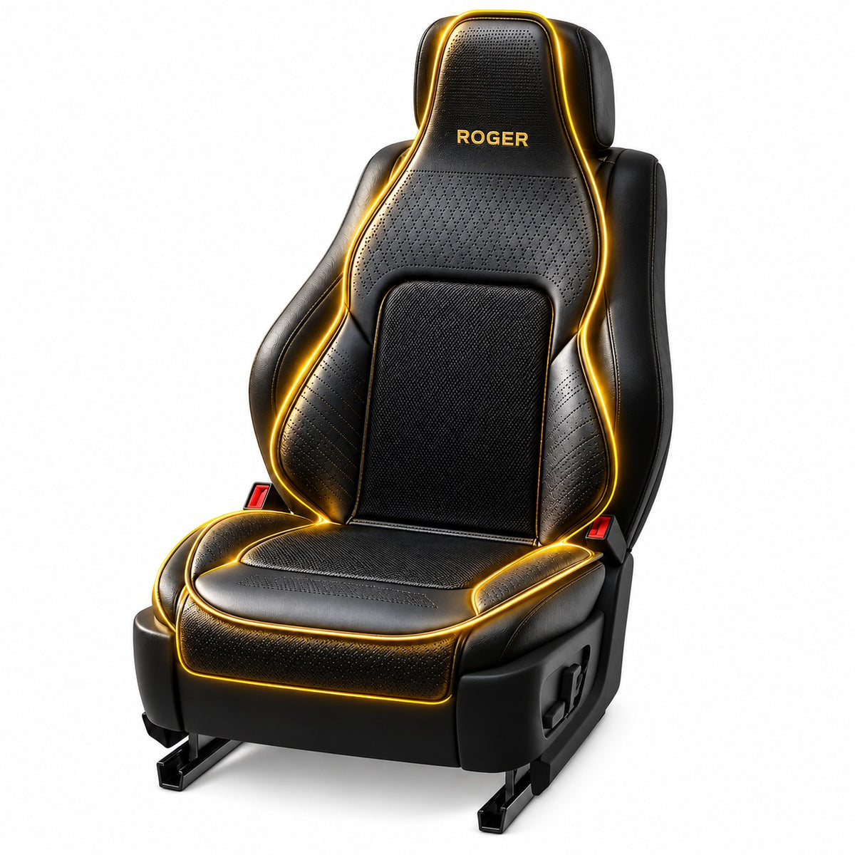 Roger 3-in-1 Cooling, Heating & Massage Seat Cover | 2-Year Warranty | All-Season Driving Comfort | Reduces Long Drive Fatigue | Breathable Mesh Design