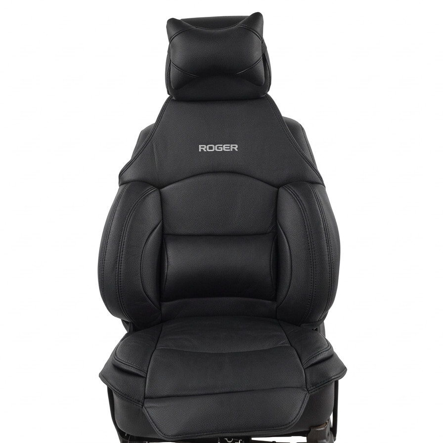 ROGER Cushport – Synthetic Leather Multiple Support Cushion (Black)