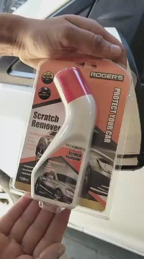Roger Scratch Remover | Built-in Sponge Applicator | Removes Light Scratches & Restores Shine | For All Car Paint Colours | 100 ml