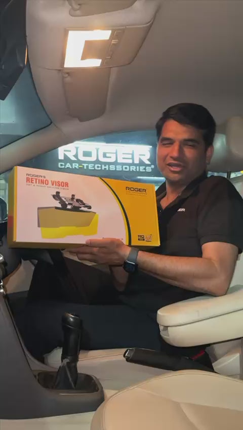 ROGER Dual Anti Glare Polaried Visor For Day & Night Driving with UV & Glare Protection